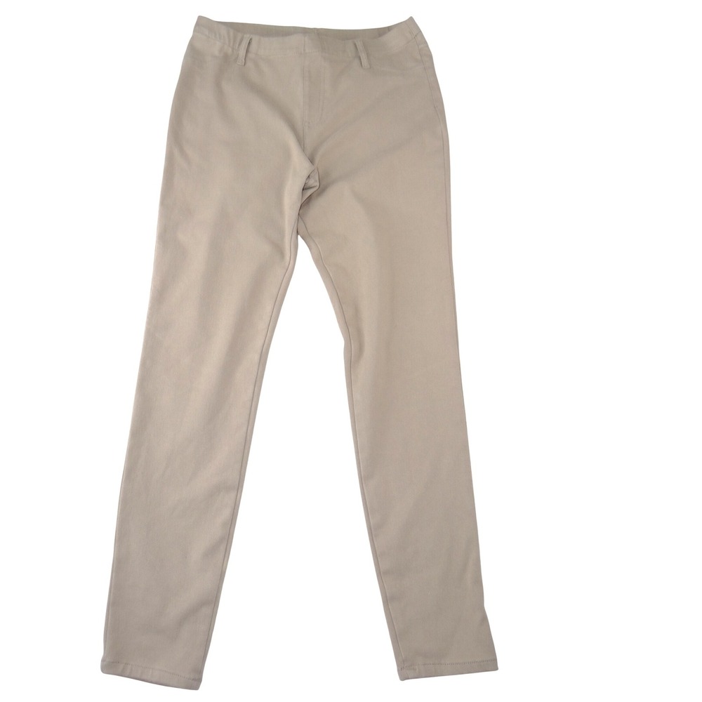 Faded Glory Womens Khaki Pull On‎ Jeggings Slim Fit Stretch Pants Size L 12-14